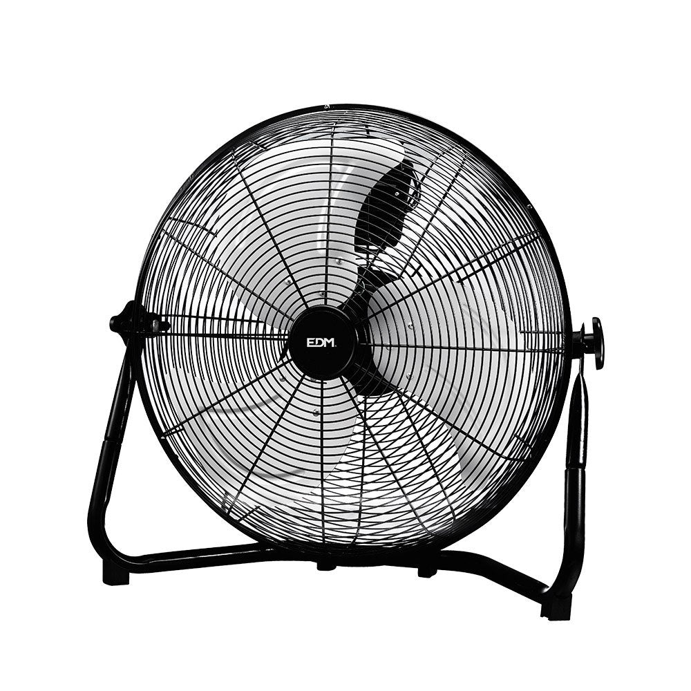 Ventilador Industrial, De Suelo. Color Negro. Potencia: 100w Aspas: Ø45x54cm Edm