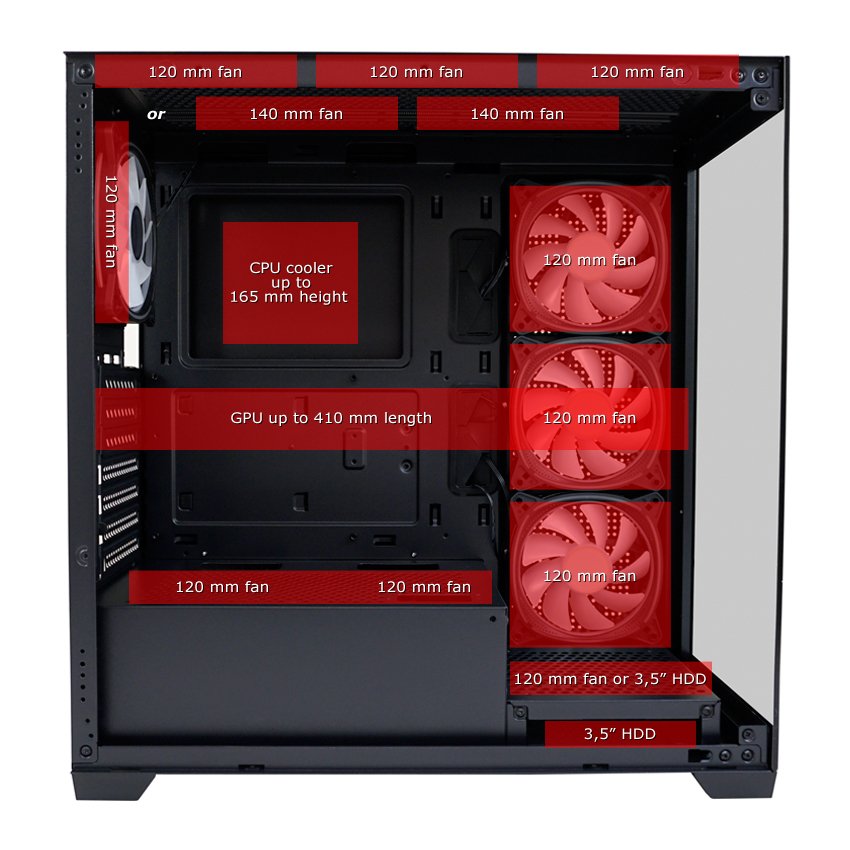 Gehäuse Miditower 715b Negro Usb3.2 Audio O.Netzteil Seamless_x
