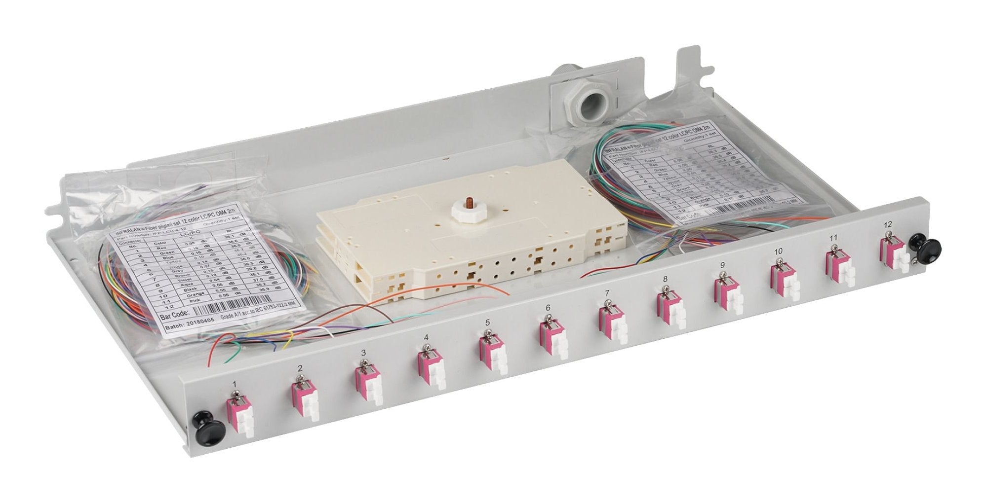 Efb Spleissbox Lc 50 125á Om4 Ausziehbar, 48pigtails   24 Kup