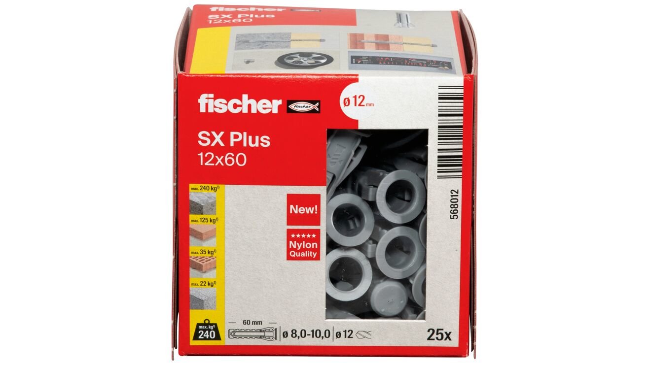 Fischer Dübel Sx Plus 12x60 25 St.