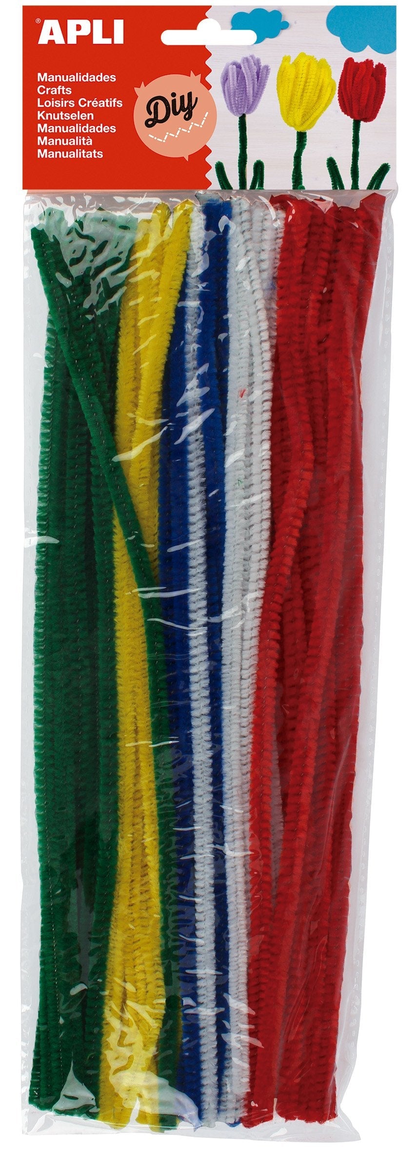 Apli Pack De 50 Limpiapipas Ø 6 Mm X 300 Mm - Colores Surtidos