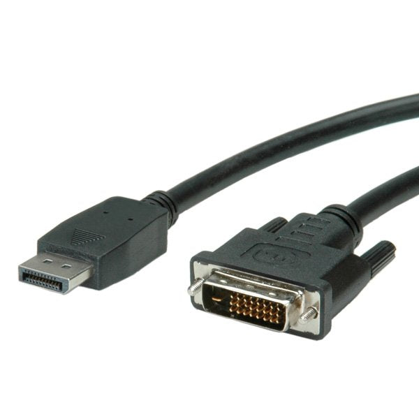 Value Dp Cable Dp-Dvi(24+1). M/M. Black. 2.0m
