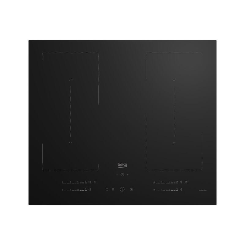Beko Hii64720quf2t Hob, Induction, Width 59cm, 4 Cooking Zones, Touch Control, Black