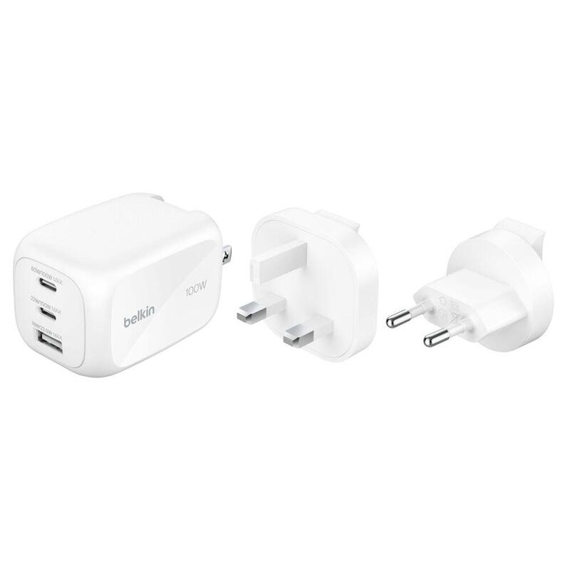 Belkin Boost Charge 100w Usb-C Charger 2xusb-C/1xa Wch016hqwh