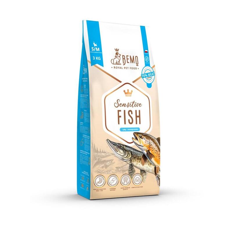 Bemo Comida Para Mascotas Sucha Sensitive Fish - Ryba Small/Medium 3kg