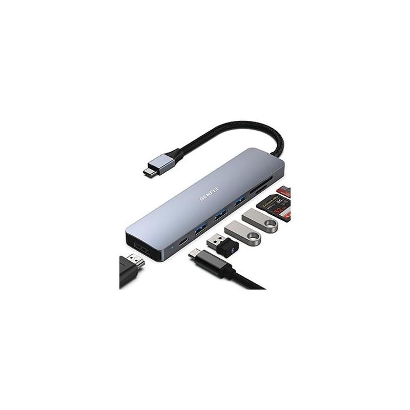 Benfei 100w Usb Type-C Hub 7-In-1 000307grey