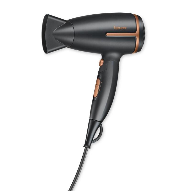 Beurer Hc 25, Secador De Cabello Negro/Oro Rosa 10333