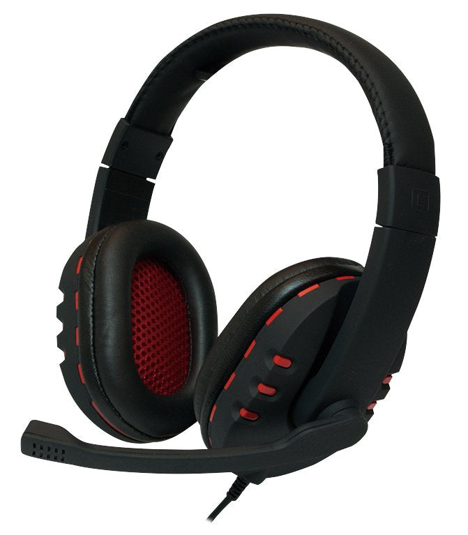 Logilink Auricular Con Microfono Diadema Negro/Rojo Pc/Juegos Hs0033