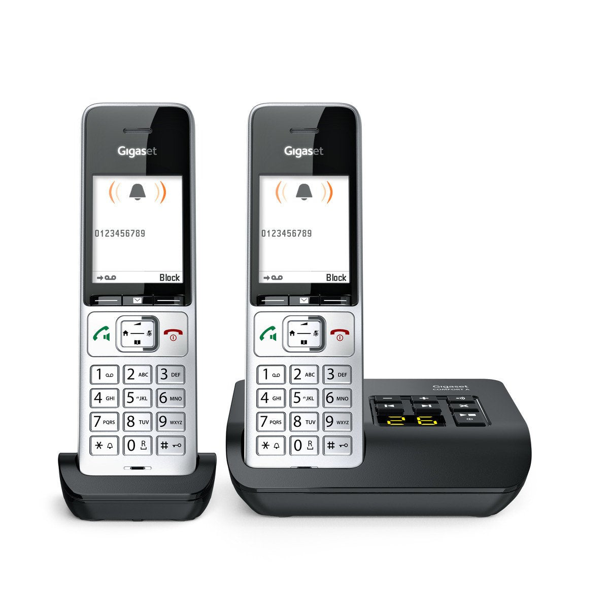 Gigaset Comfort 500a Duo Teléfono Dect/Analógico Identificador De Llamadas Negro, Plata