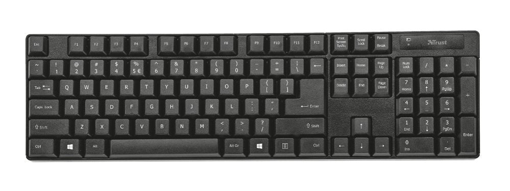 Pack 4 En 1 Trust Qoby Home Office Set Webcam Hd 720p Teclado Inalámbrico Ratón Inalámbrico Auriculares Con Micrófono