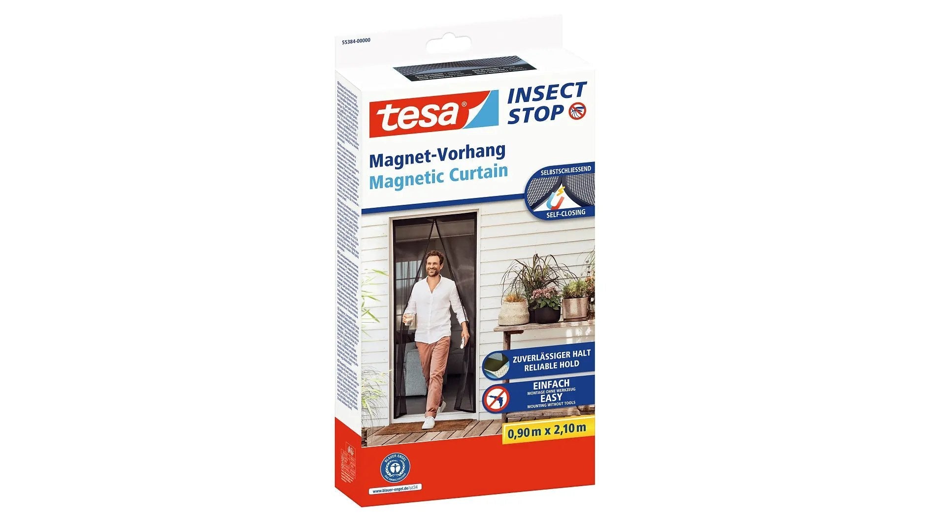 Tesa 55384-00000-00 Red Anti Mosquitos Puerta Antracita 2,1m X 0,9m