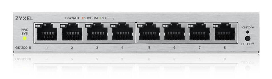 EAN 4718937649945 - Zyxel GS1200-8V3 Gestionado L2 Gigabit Ethernet (10/100/1000) Escritorio Gris imagen 3