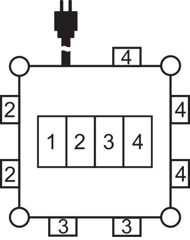 Distribuidor De Energía Compacto Brennstuhl 7x230v Ip44 2m