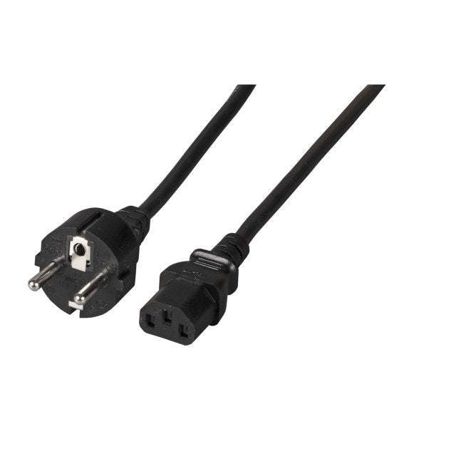 Cable De Alimentacion Efb 180°-C13 180°, Negro, 5,0 M, 3x1,00 Mm