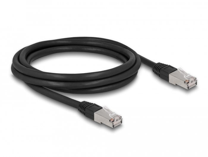 Delock Rj45 Netzwerkcable Cat.6a S Ftp Pe Outdoor 2 M Schwarz