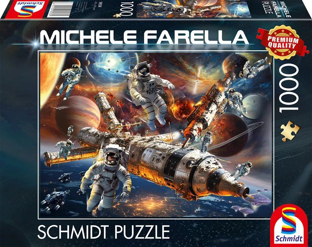 Schmidt Spiele Michele Farella: Magical Star Worlds - Ingrávido En El Espacio, Rompecabezas (1000 Piezas)