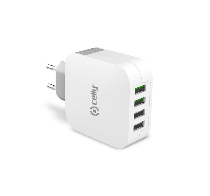 Celly Tc4usbturbo Cargador De Dispositivo Móvil Interior Blanco