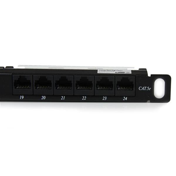 Panel De Parcheo Startech.Com  De 24 Puertos Rj45 Cat5e 110 - 0,5u Montaje En Rack - Patch Panel
