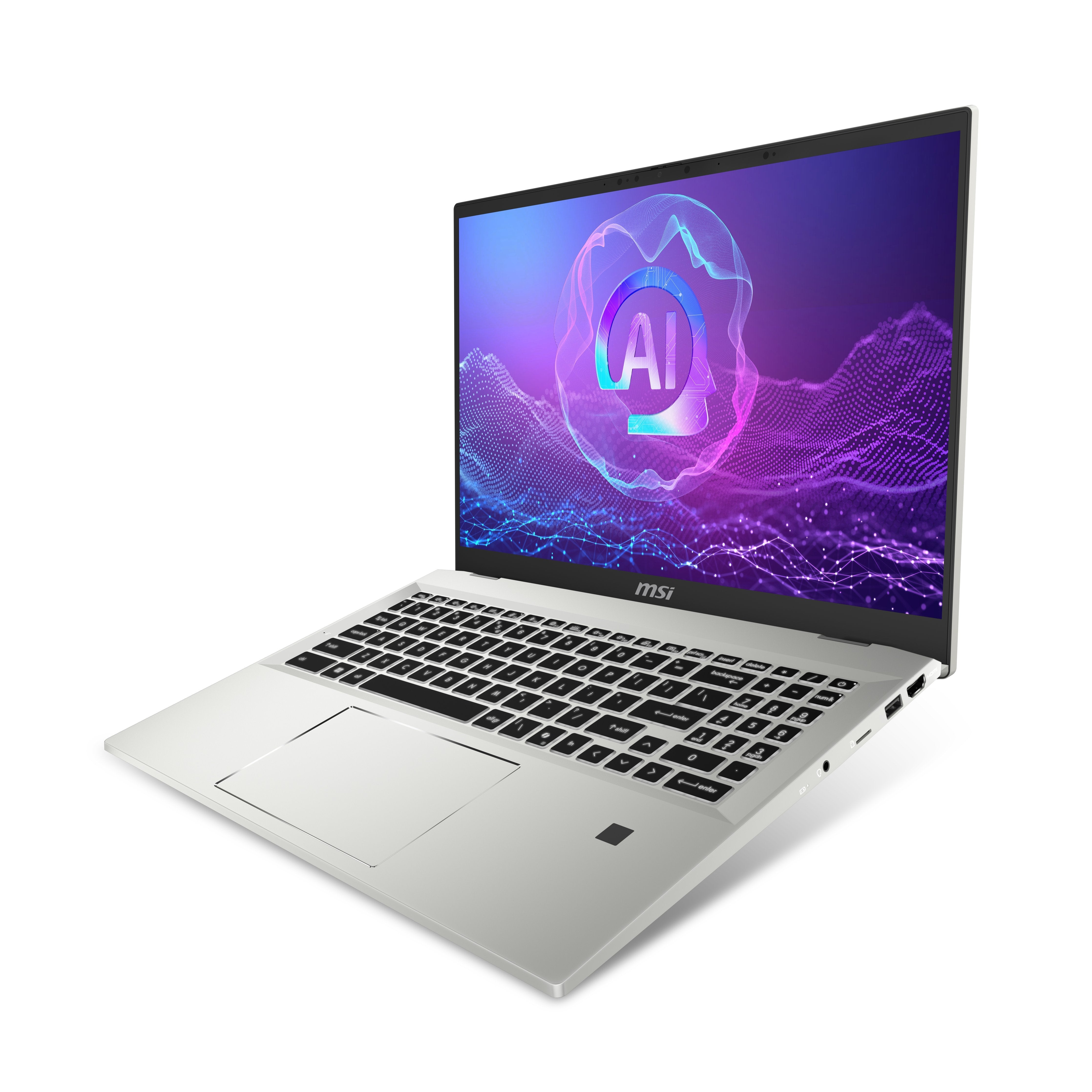 Portátil  Msi Prestige A16 Ai+ A3xmg-077es 16" Uhd+ 32 Gb Lpddr5x-Sdram 1 Tb Ssd  W11 Home Plata