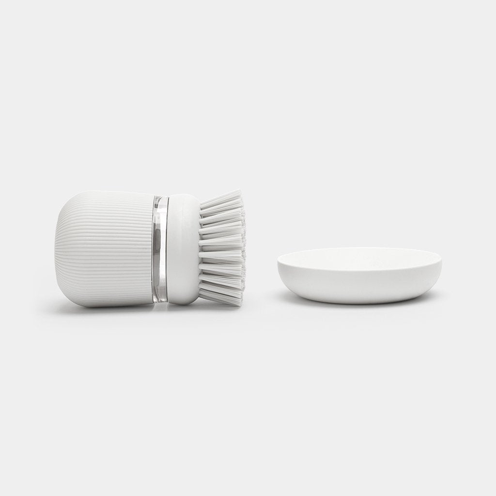 Cepillo Dispensador De Jabon Brabantia Gris Claro