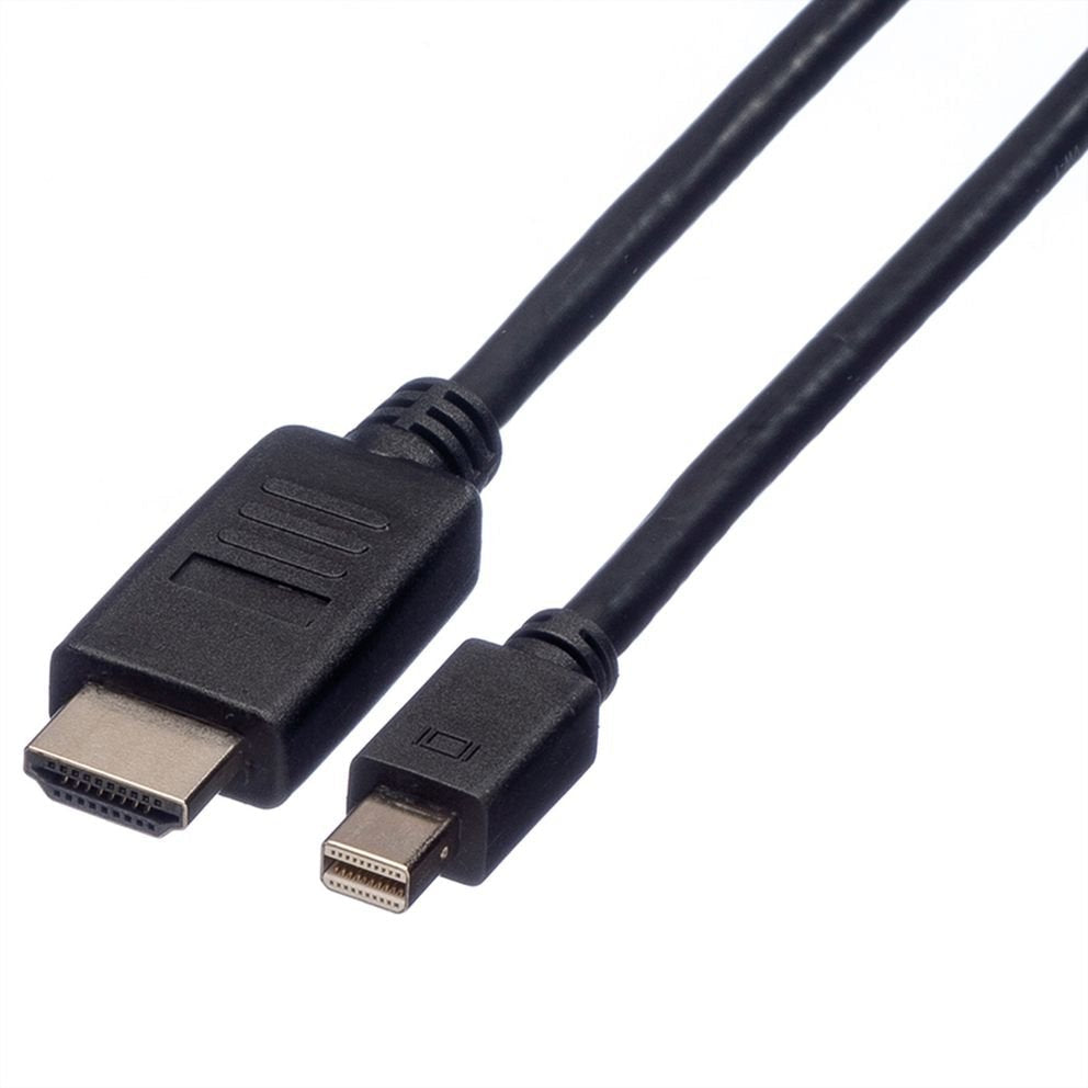 Roline Mini Displayport Cable, Mini Dp-Hdtv, St St, Schwarz, 1,5 M