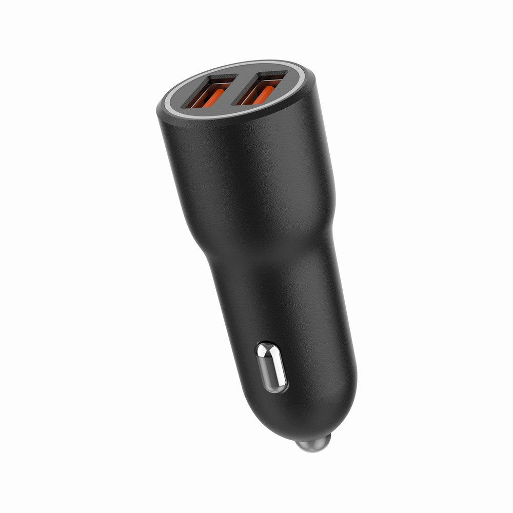 Cargador Rapido Para Coche Gembird Con 2 Puertos Usb, Qc3.0, 36 W, Negro