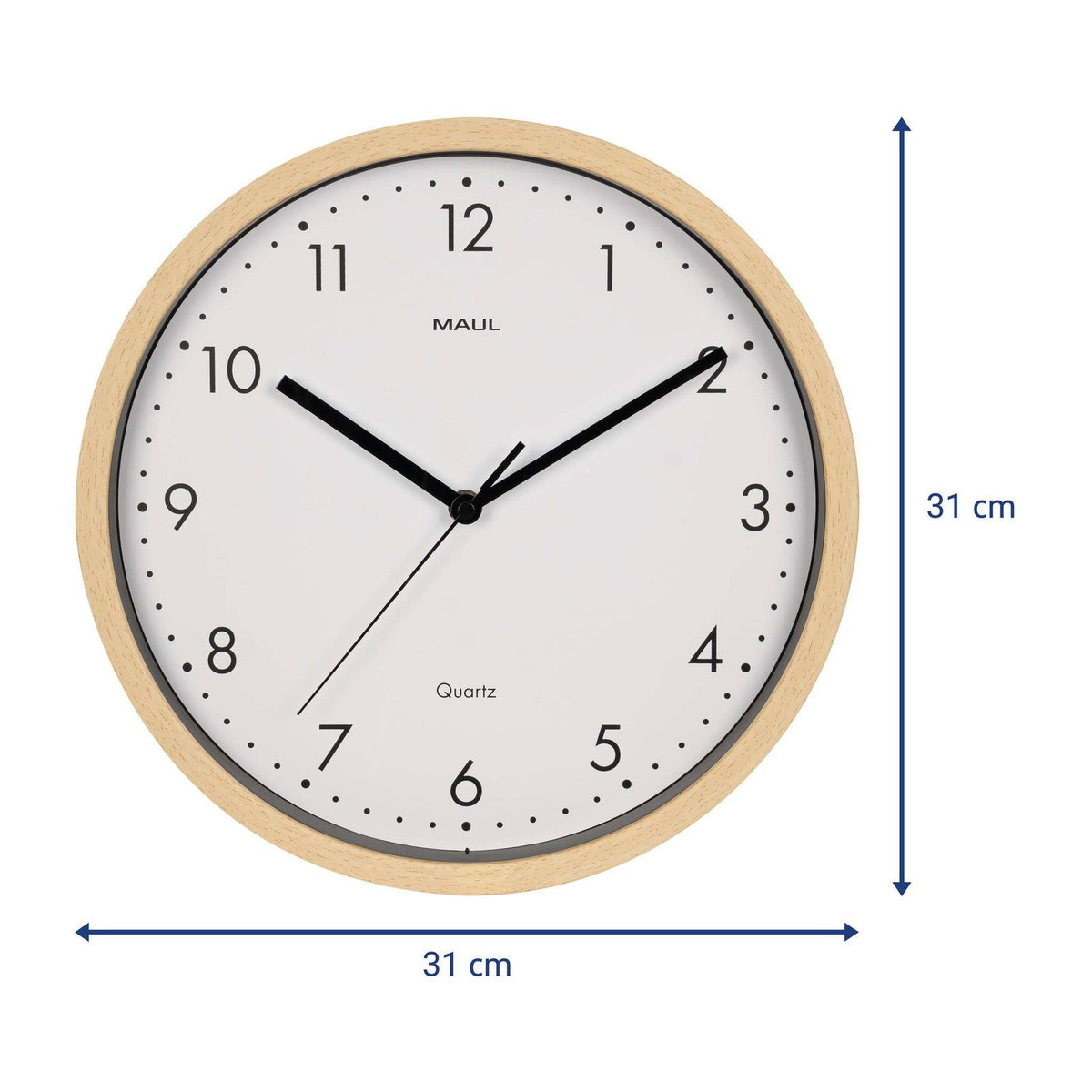 EAN 4002390096331 - MAUL MAULgrain Reloj de cuarzo Alrededor Madera, Negro, Blanco imagen 2