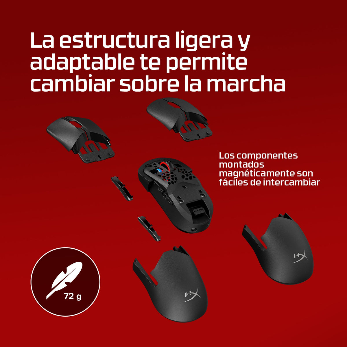 EAN 0198415001658 - HyperX Pulsefire Saga Pro Wireless Gaming Mouse ratón Juego Ambidextro RF Wireless + Bluetooth + USB Type imagen 3