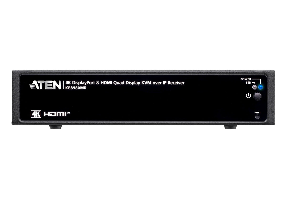 Receptor Kvm Sobre Ip Multi-View Con 4 Pantallas 4k Aten-Ke8980mr