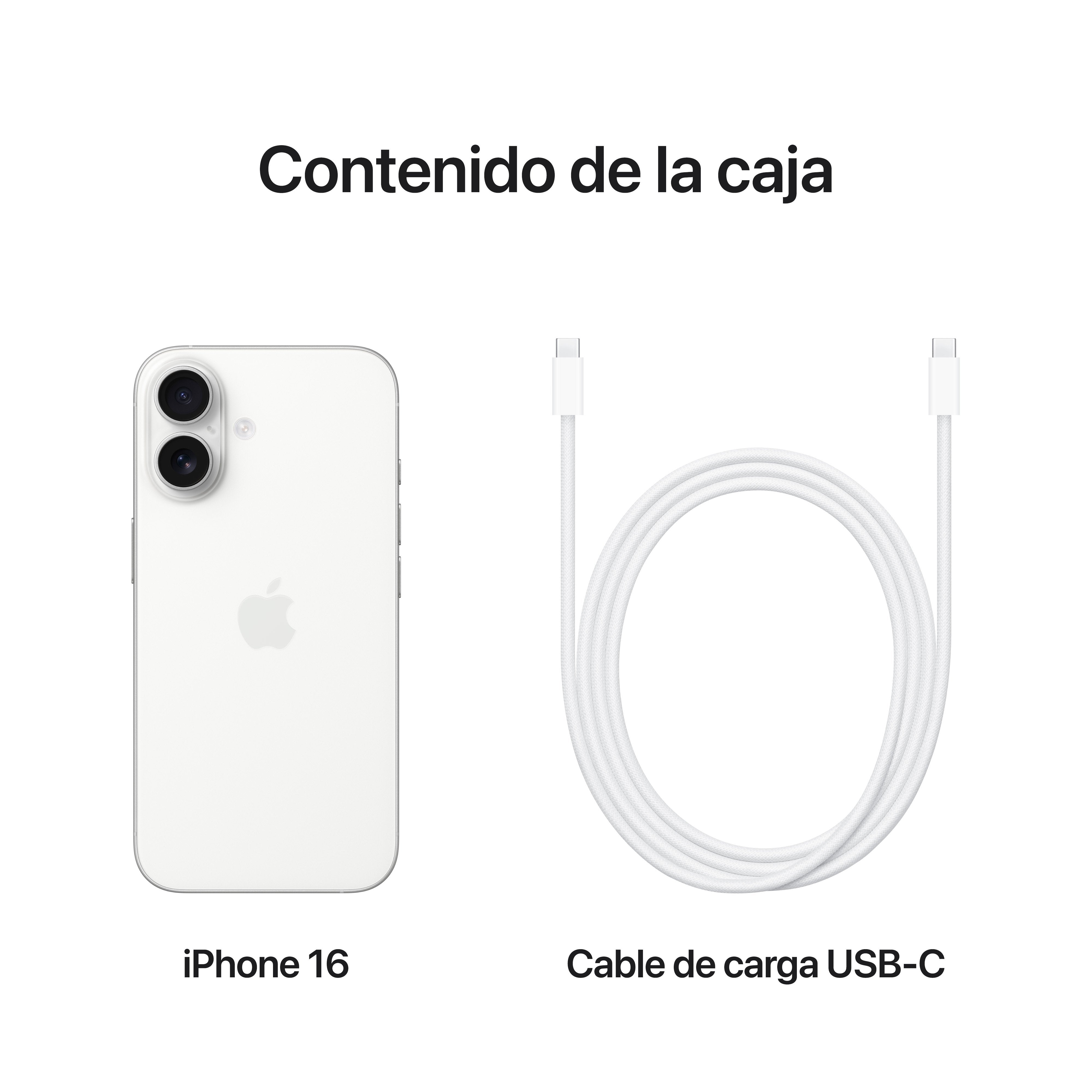 EAN 0195949822070 - Apple iPhone 16 15,5 cm (6.1") SIM doble iOS 18 5G USB Tipo C 128 GB Blanco imagen 9