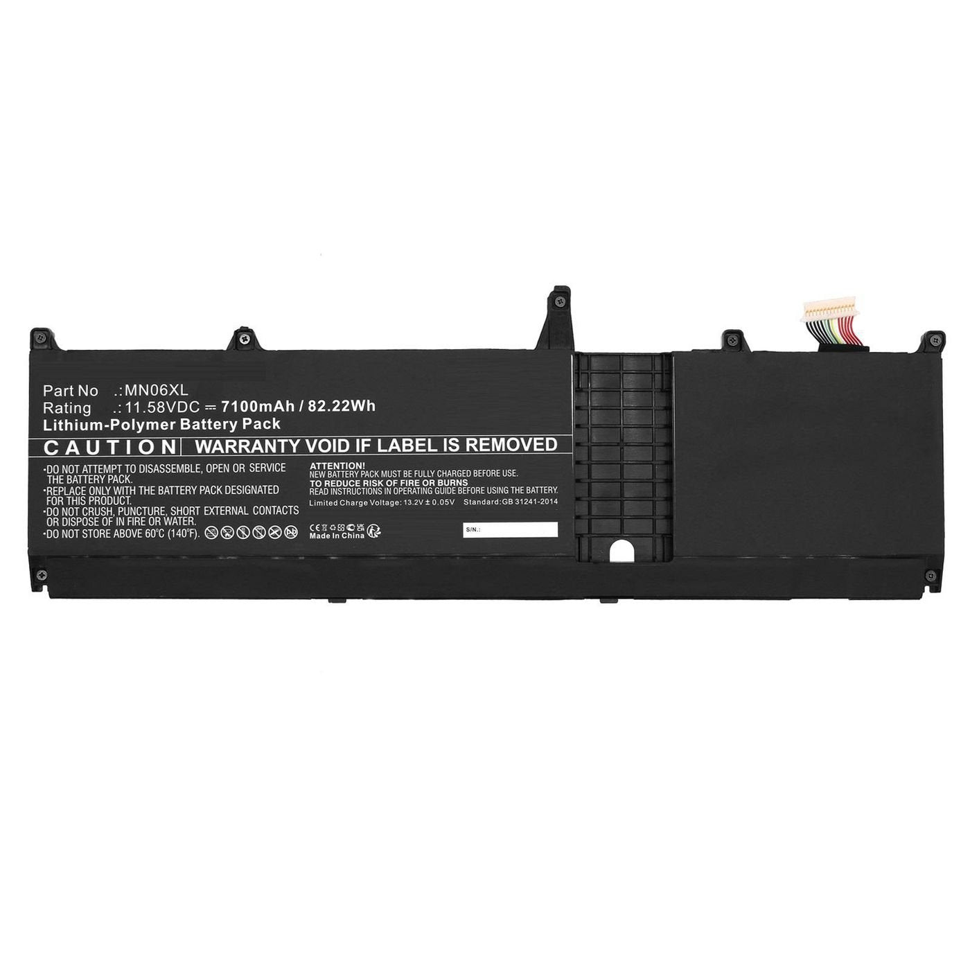 Laptop Battery For Hp 82.22wh  11.58v 7100mah