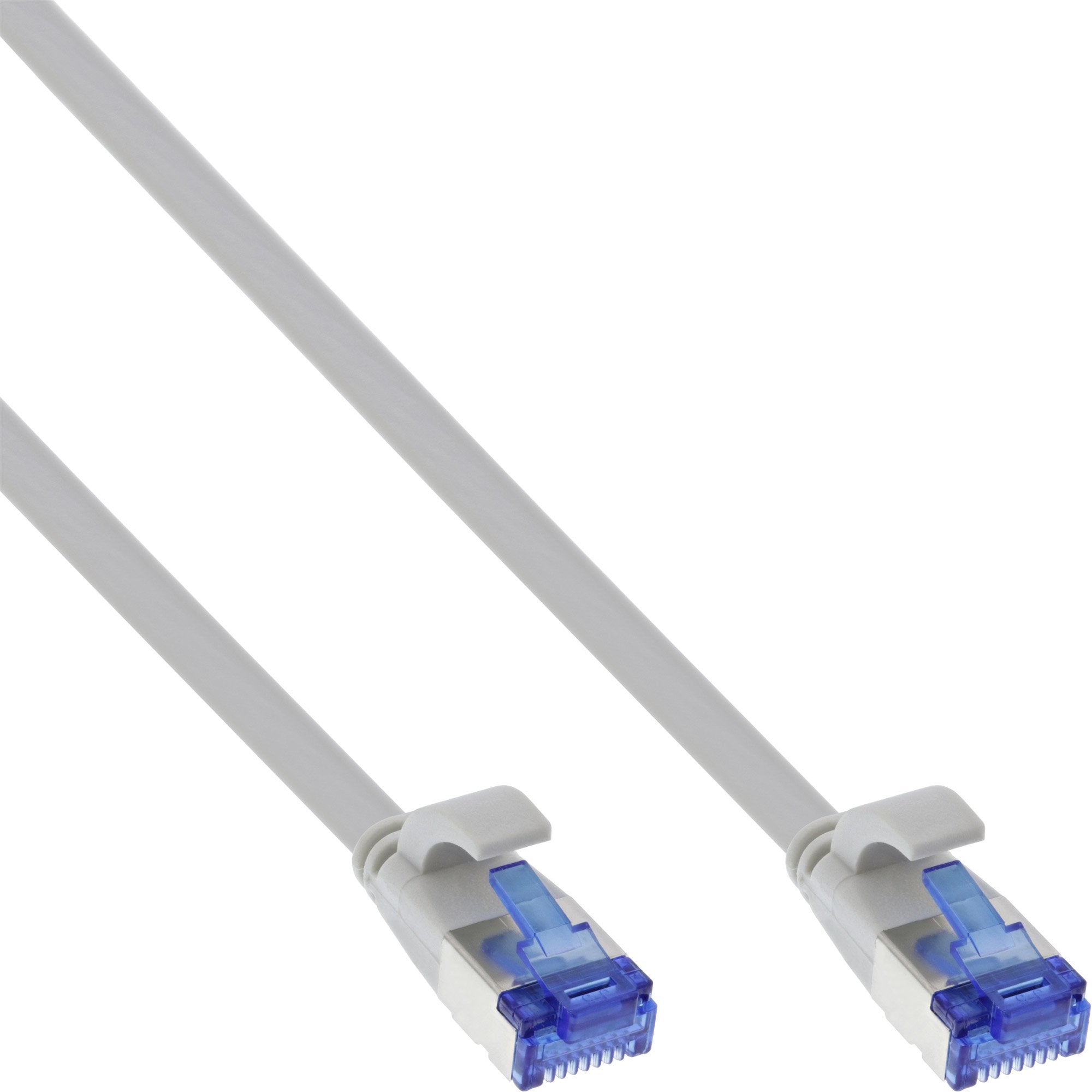 Cable De Red Plano Inline, U/Ftp, Cat.6a, Tpe Libre De Halógenos, Gris, 7,5m