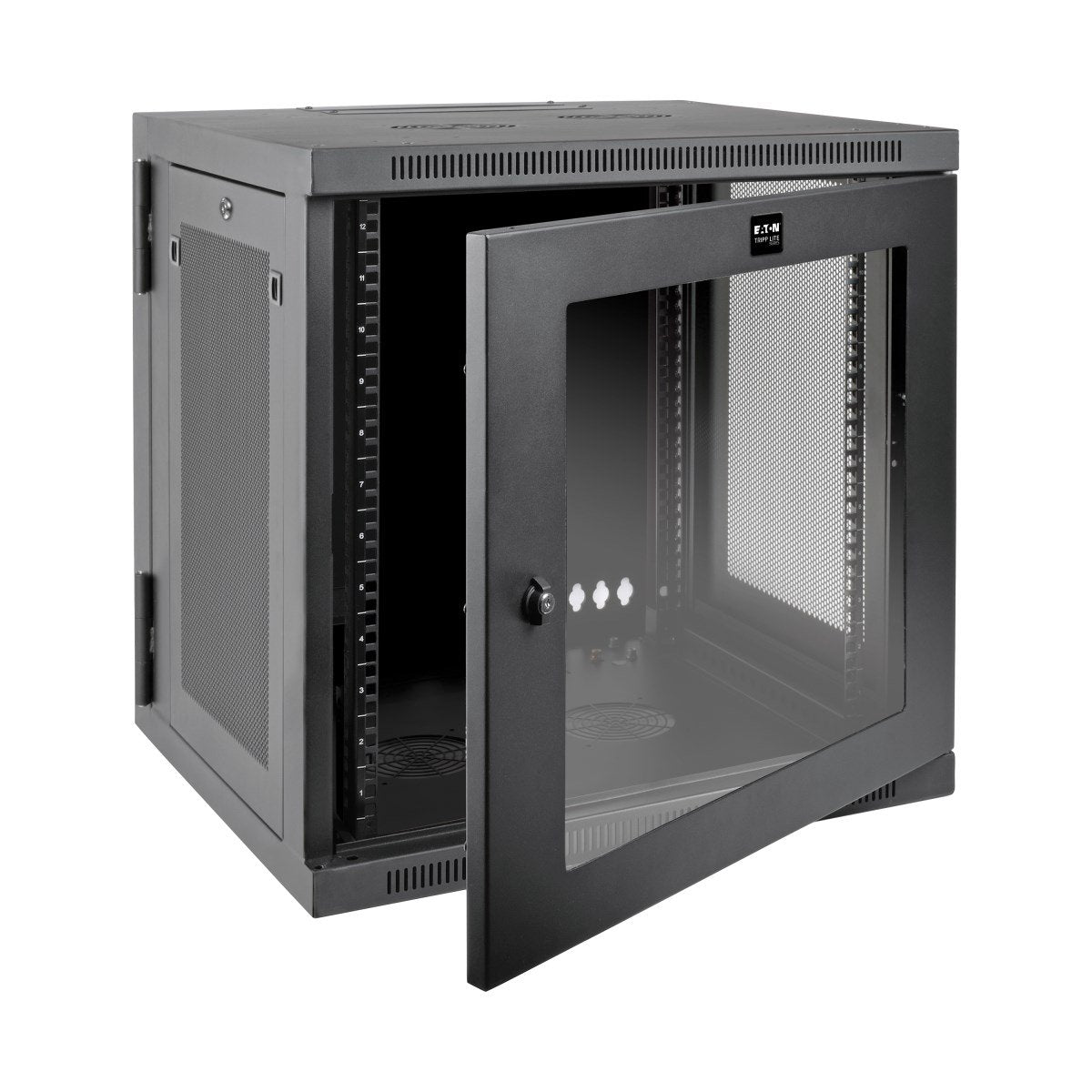 Tripp Lite Srw12usdpg Gabinete Smartrack 12u Para Instalación En La Pared Con Profundidad De Ups Con Ventana De Acrílico Transparente Y Parte Posterior Abisagrada