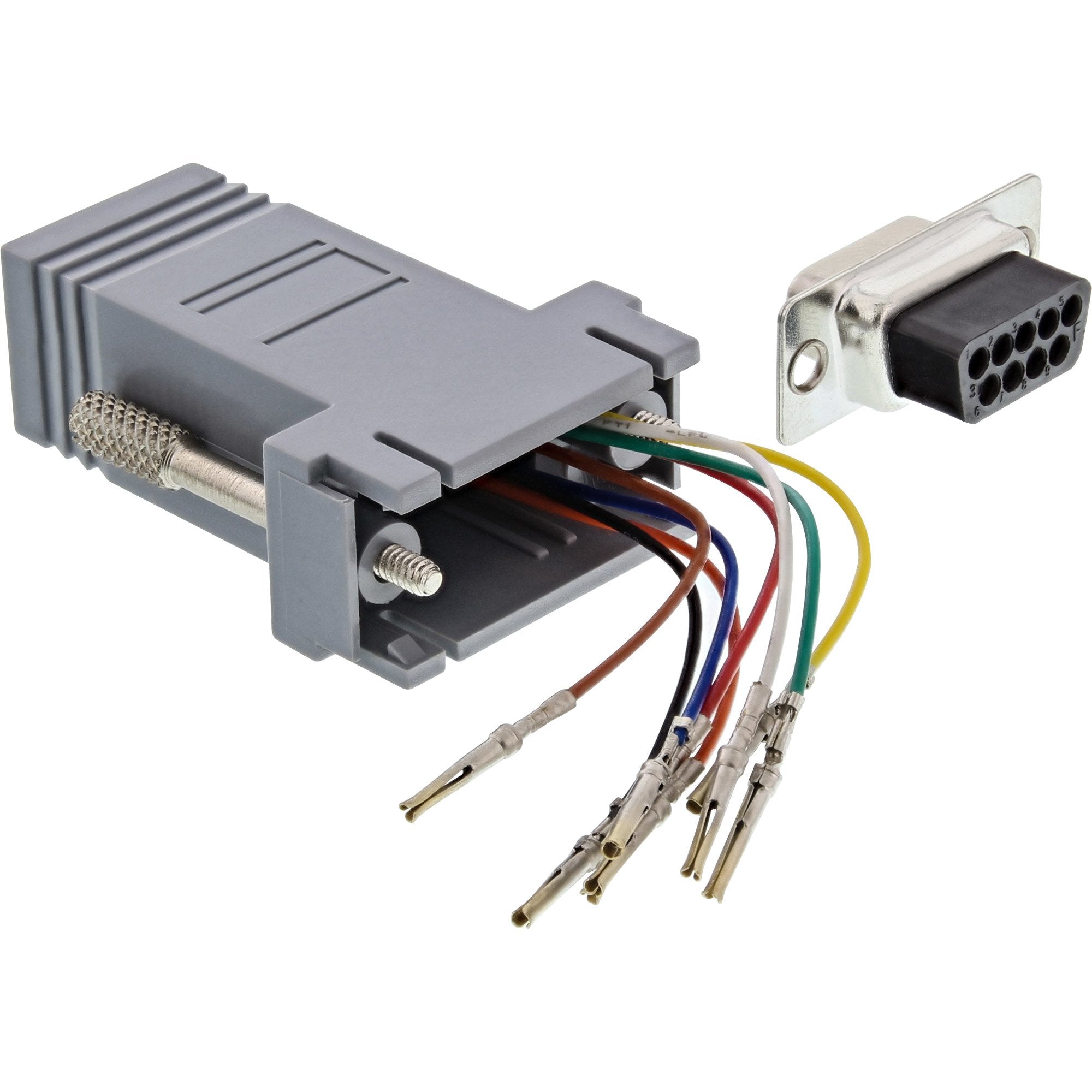 Adaptador Inline Sub-D De 9 Pines Hembra A Rj45 Hembra