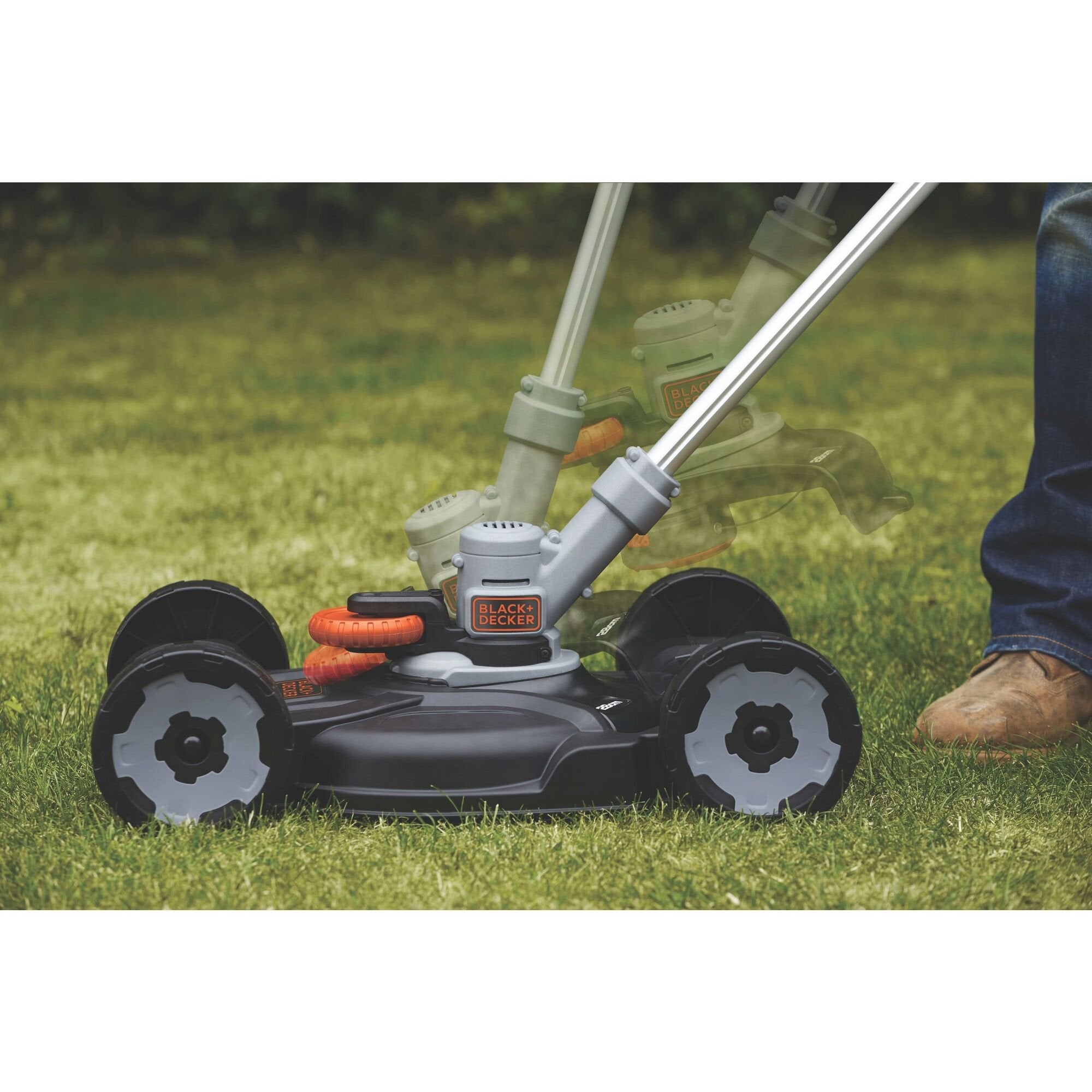 Desbrozadora/Bordeadora Black+Decker Stc1820cm-Qw  Batería Negro, Naranja, Plata, Cortabordes Naranja/Negro, 1,6 Mm, 9 M, 7400 Rpm, Negro, Naranja, Plata, Batería, 18 V