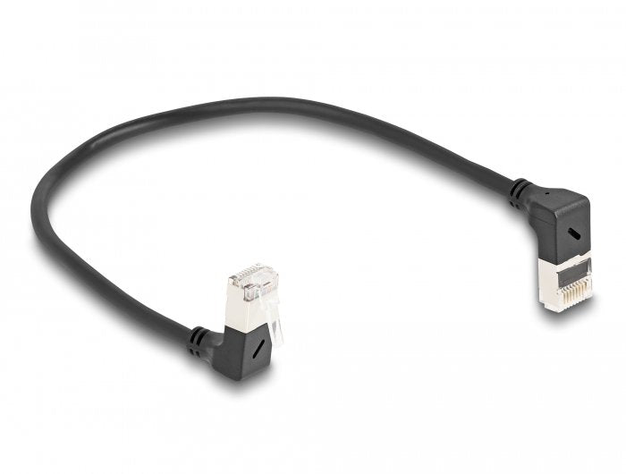Delock Cable De Red Rj45 Cat.6a S/Ftp Slim 90° Oben / Unten Angular 0,25 M