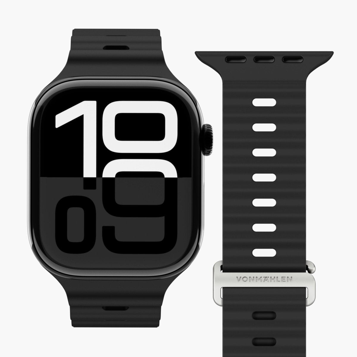 EAN 4251483636477 - Vonmählen Wave Band 2 Correa Negro Silicona imagen 2