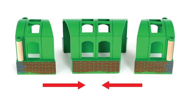Brio World World Flexible Tunnel, Train Green 33709