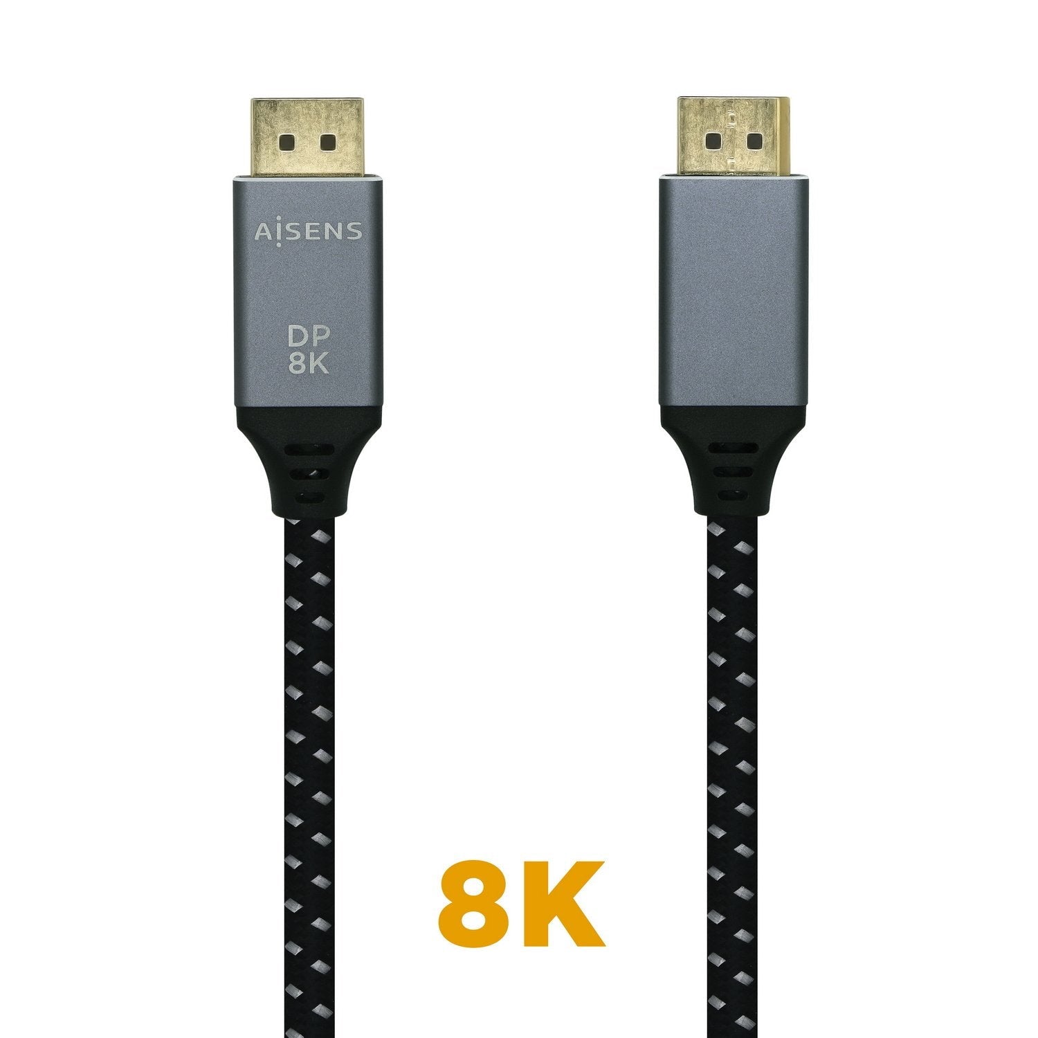 Aisens Cable Displayport V1.4 8k@60hz - Dp/M-Dp/M - 2m - Gris