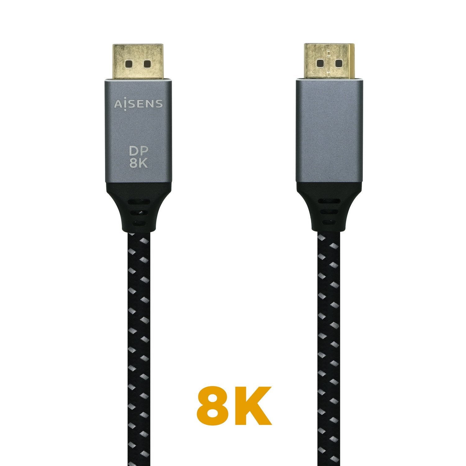 EAN 8436574704716 - AISENS A149-0435 cable DisplayPort 1 m Negro, Gris imagen 2