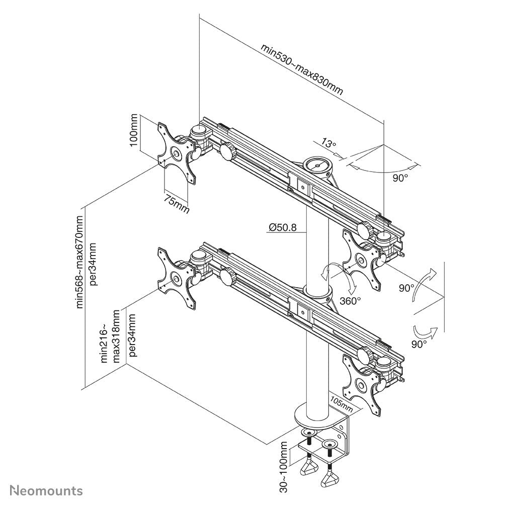 Newstar Soporte De Escritorio Para Monitor