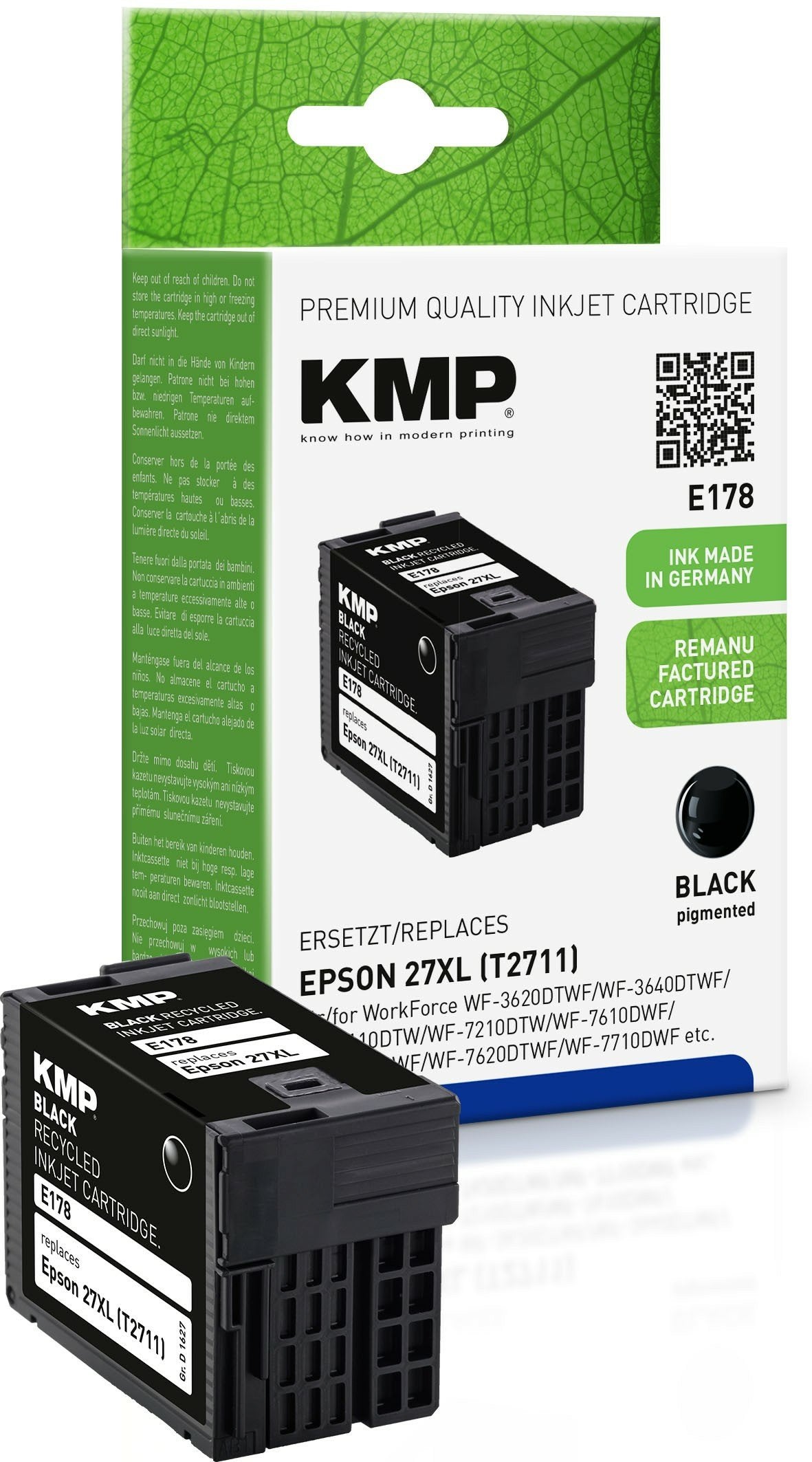 Kmp E178 Ink Cartridge Black Compatible With Epson T 2711 Xl