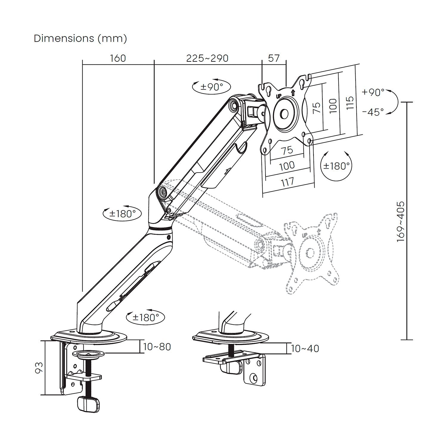 EAN 8435739904954 - AISENS DT32TSR-447 soporte para monitor 81,3 cm (32") Escritorio imagen 7
