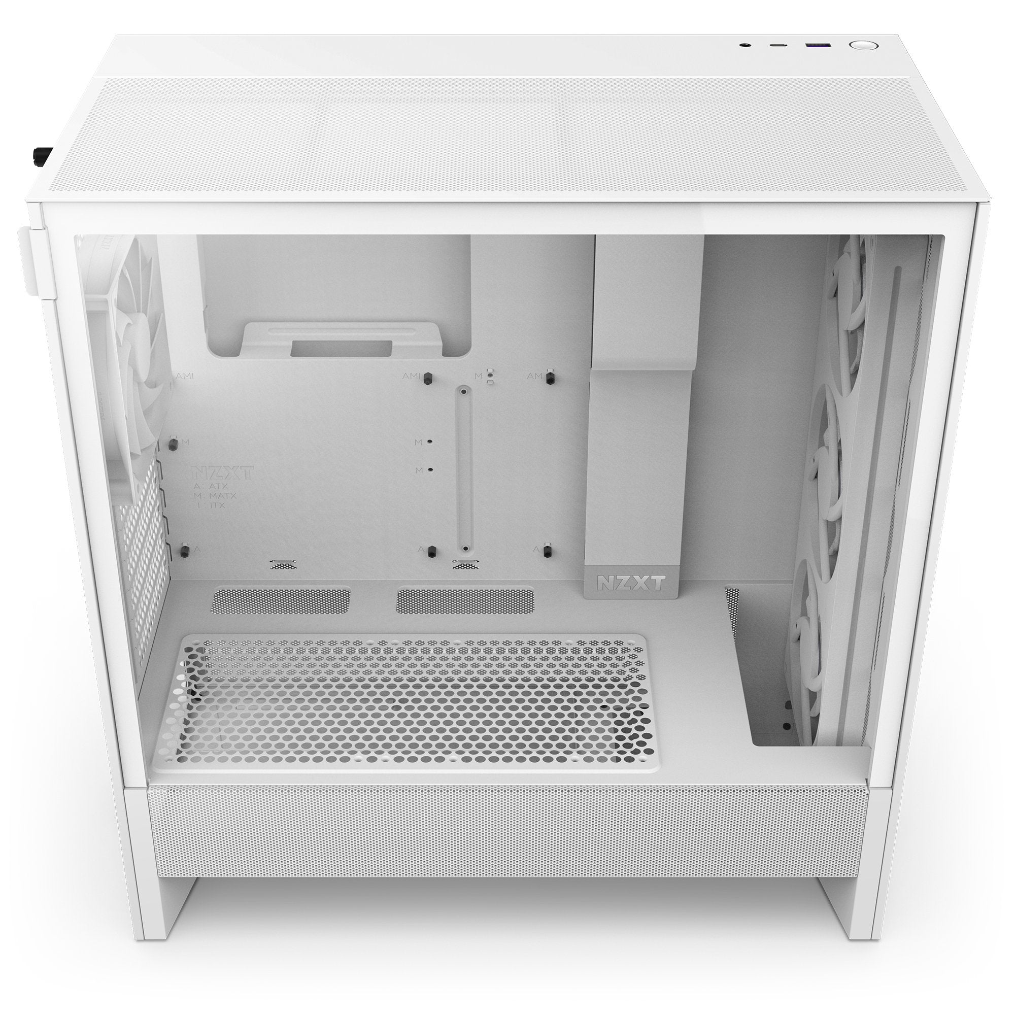 Caja Pc Nzxt H5 Flow Rgb 2024  Vidrio Templado Cc-H52fw-R1 Blanca