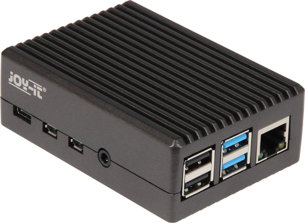Carcasa De Aluminio Joy-It Para Raspberry Pi 4 B Negro (Mate) Rb-Alucasep4+08