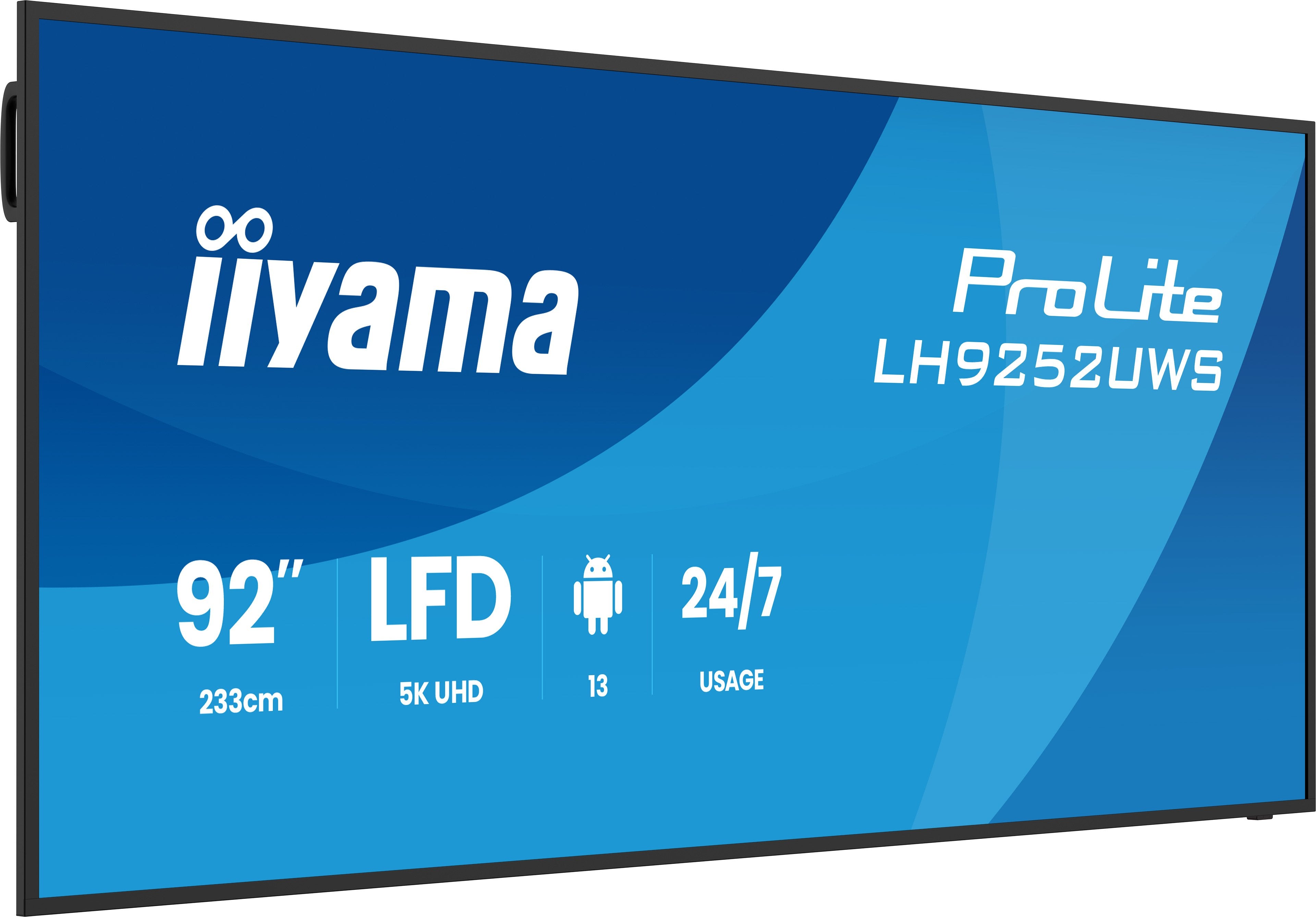 EAN 4948570128051 - iiyama LH9252UWS-B1AG pantalla de señalización Diseño de quiosco 2,34 m (92") LCD Wifi 500 cd / m² UltraW imagen 7