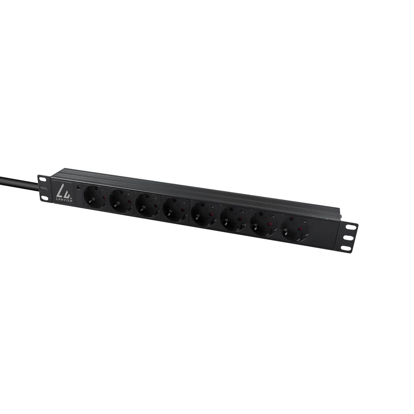 Lanview Lvr-3msch-Lic-Sch8 Unidad De Distribución De Energía [Pdu] 8 Salidas Ac 1u Negro