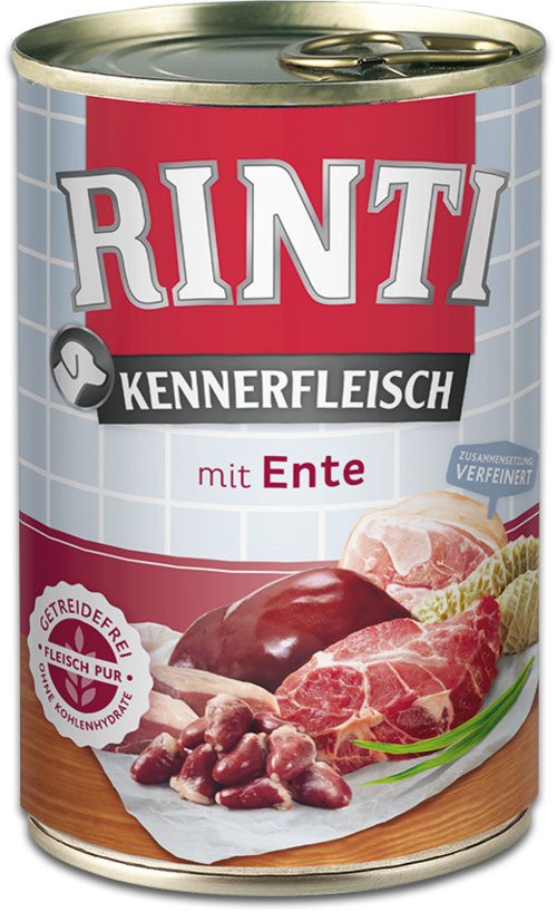 Rinti Kennerfleisch Duck - Comida Húmeda Para Perros - 400g