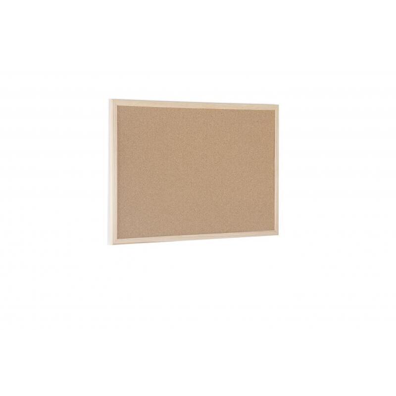 Bi-Office Tablero De Corcho Doble Cara 400x300mm Marco Natural