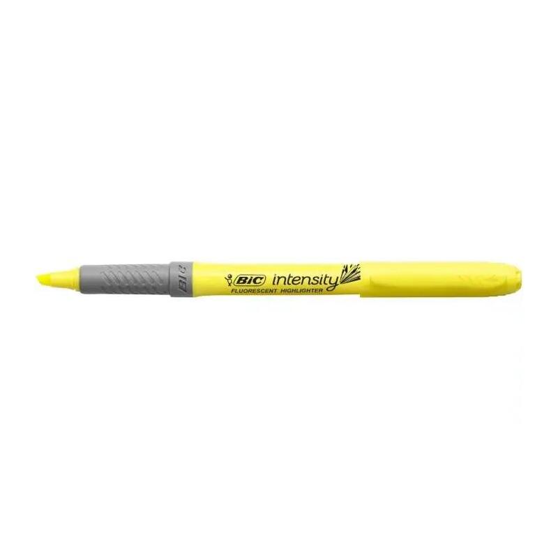 Bic Highlighter Grip Pack De 12 Marcadores Fluorescentes Pastel - Punta Biselada - Trazo Entre 1.60 Y 3.30mm - Grip Texturizado - Colores Pastel Surtidos